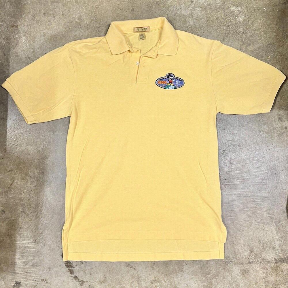 Vintage Disney Cast Member Original Polo Shirt CMO Patch Embroidered 90s Sz M